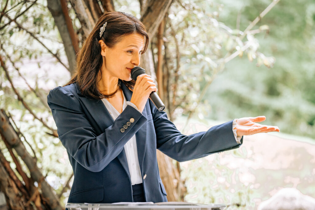 Naomi Ben at a happy wedding ceremony